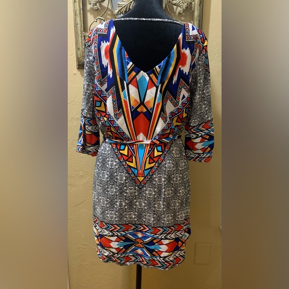 Pink Owl Aztec Dress Size Medium NWT - Picture 2 of 5